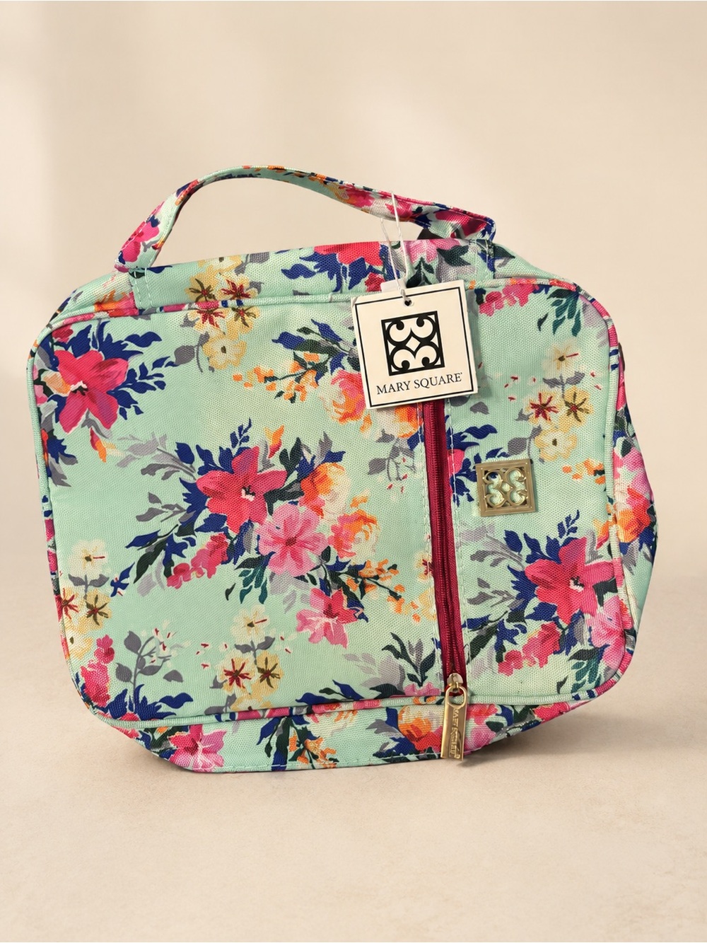 NWT Mary Square Happy Blooms Floral Zippered Bible Cover Case